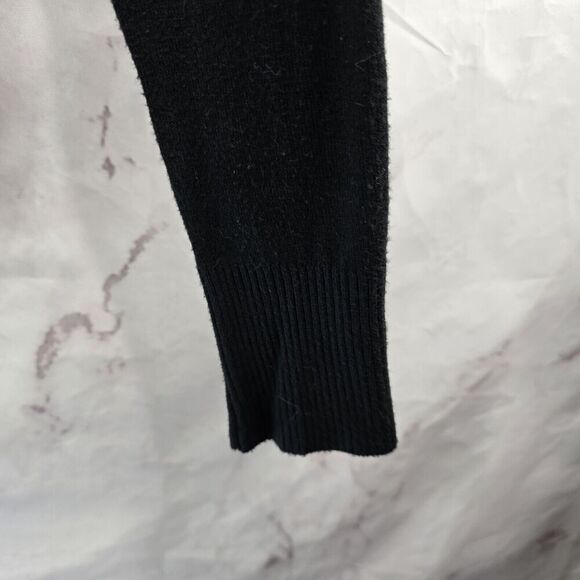 HT Cardigan Womens Small Black Sugar Skulls Dia Los Muertes Sweater Too Fast - Picture 4 of 11